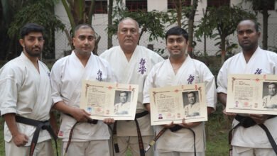 Proud moment for Shivaji Ganguly's Academy as their 3 direct disciples achieved 5th Dan Black belt - Shihan